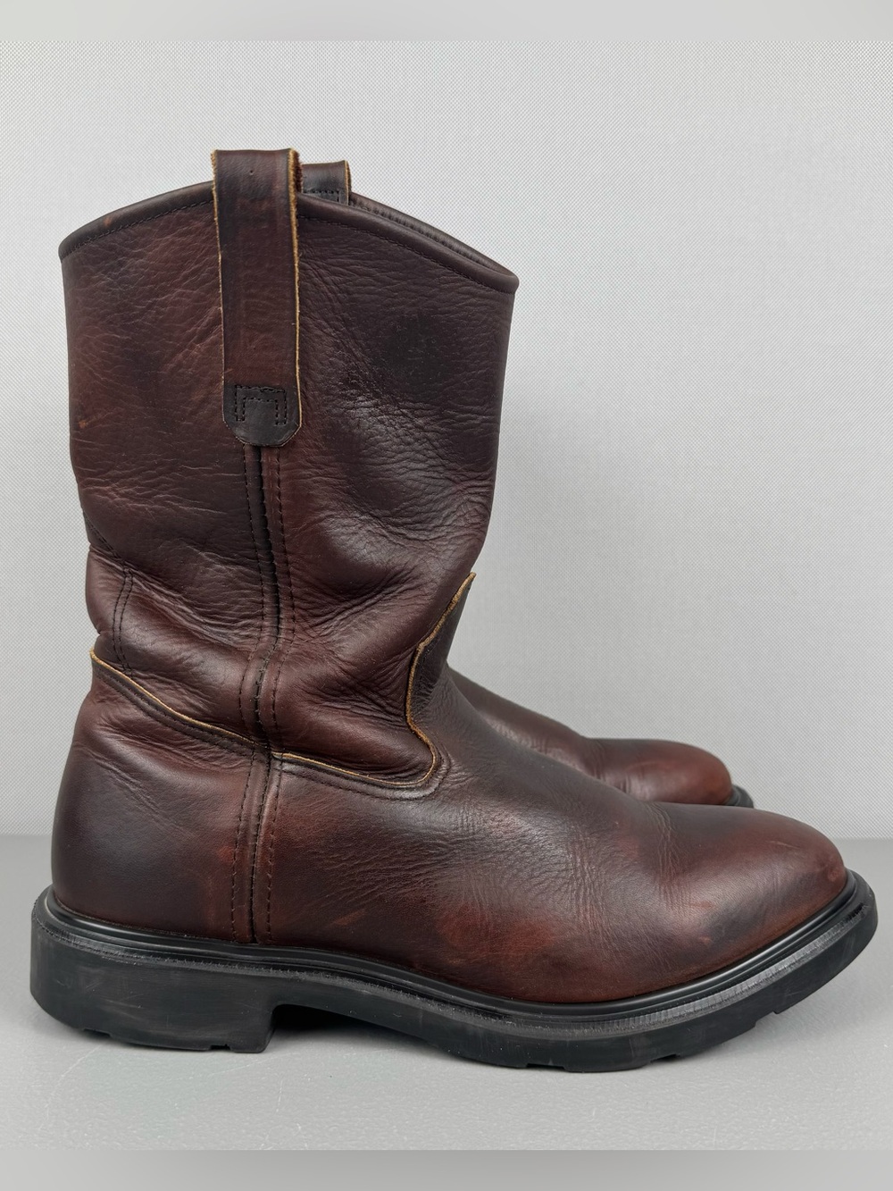 Red Wing Pecos Boots Men 10 E2 Brown 1132 Leather 11" Soft Toe Pull On Supersole
